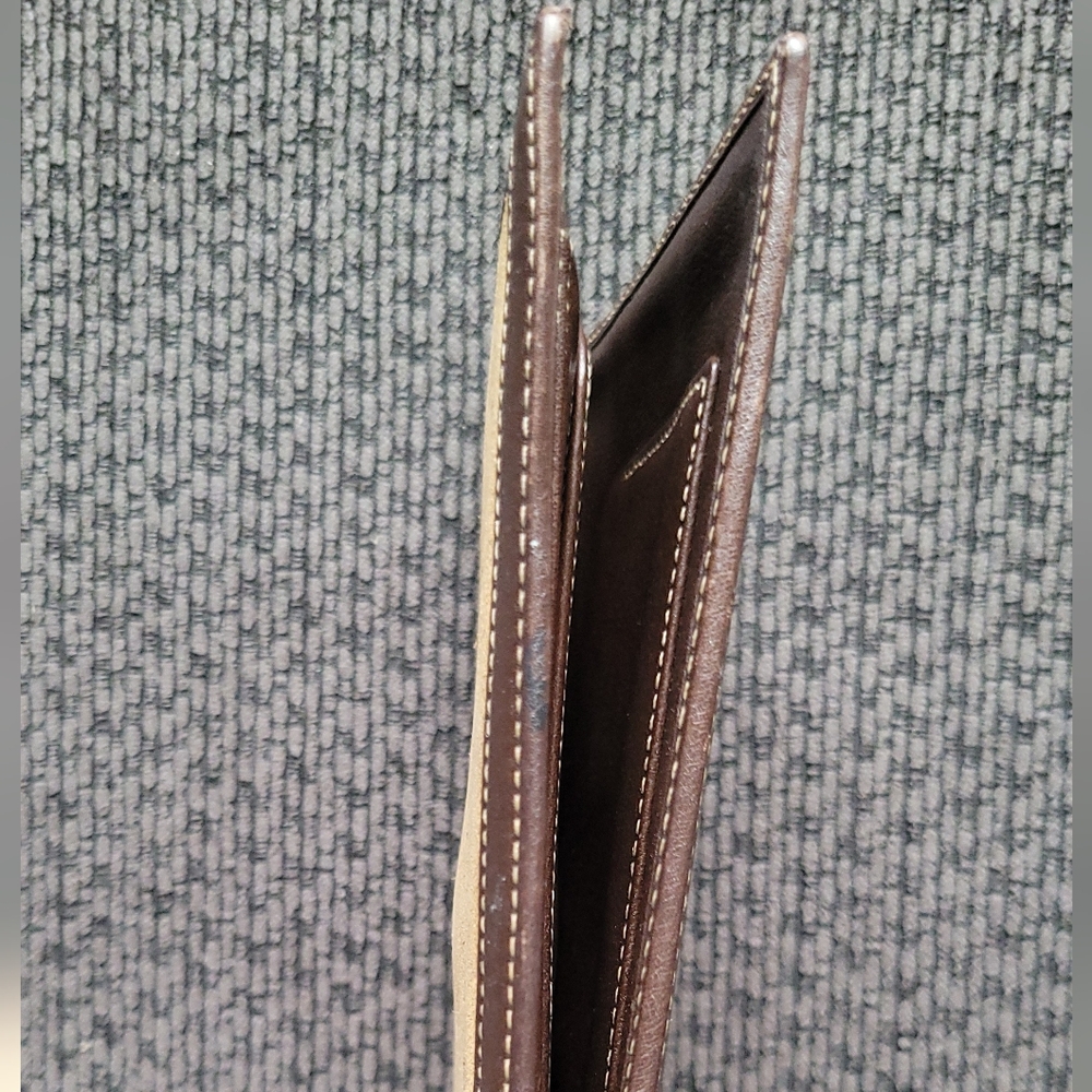 LOEWE BIFOLD WALLET Vintage Signature Tan Suede/Leather Wallet - Picture 15 of 16